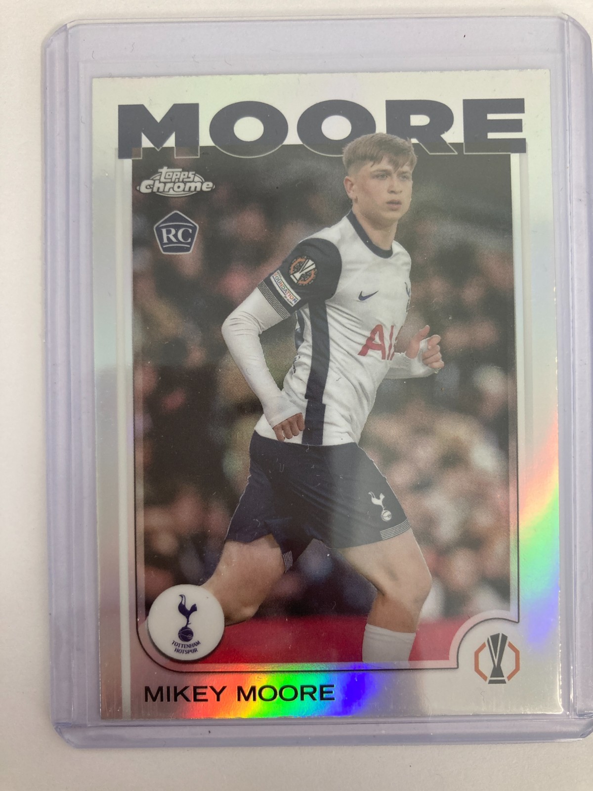 TOPPS CHROME 24/25 MIKEY MOORE TOTTENHAM REFRACTOR . for sale on Ebay