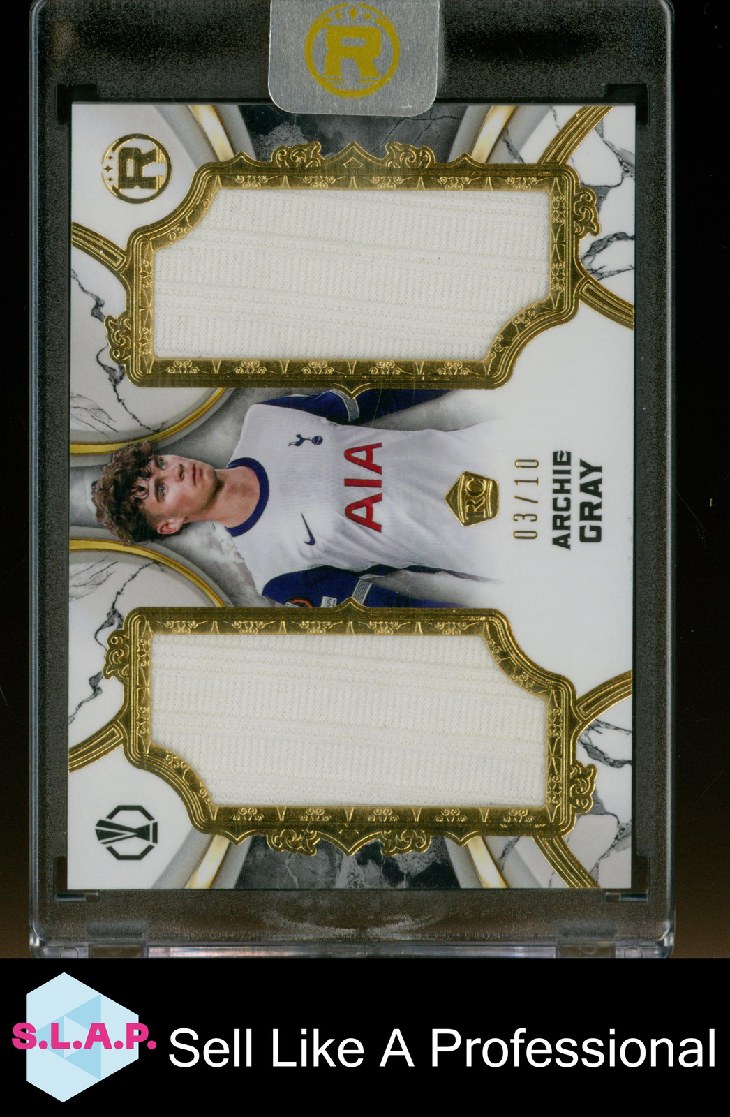 ARCHIE GRAY TOPPS 03/10 RDP-AY 2025 REVERENCE DUAL PATCH UEL TOTTENHAM ENG AUTO for sale on Ebay