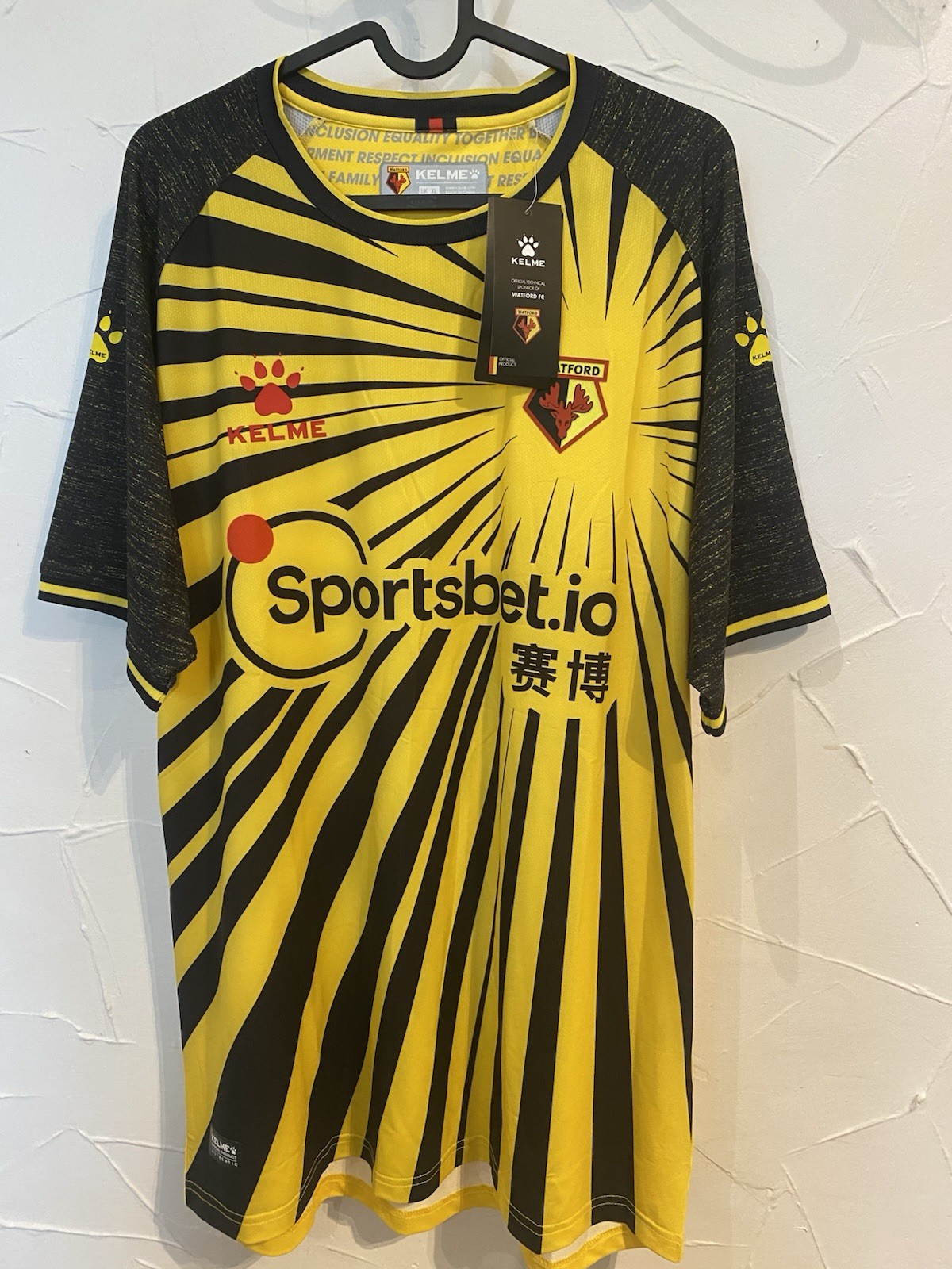 Watford FC 2020/21 Kelme Home Shirt XL Yellow Football Soccer Jersey BNWT for sale on Ebay