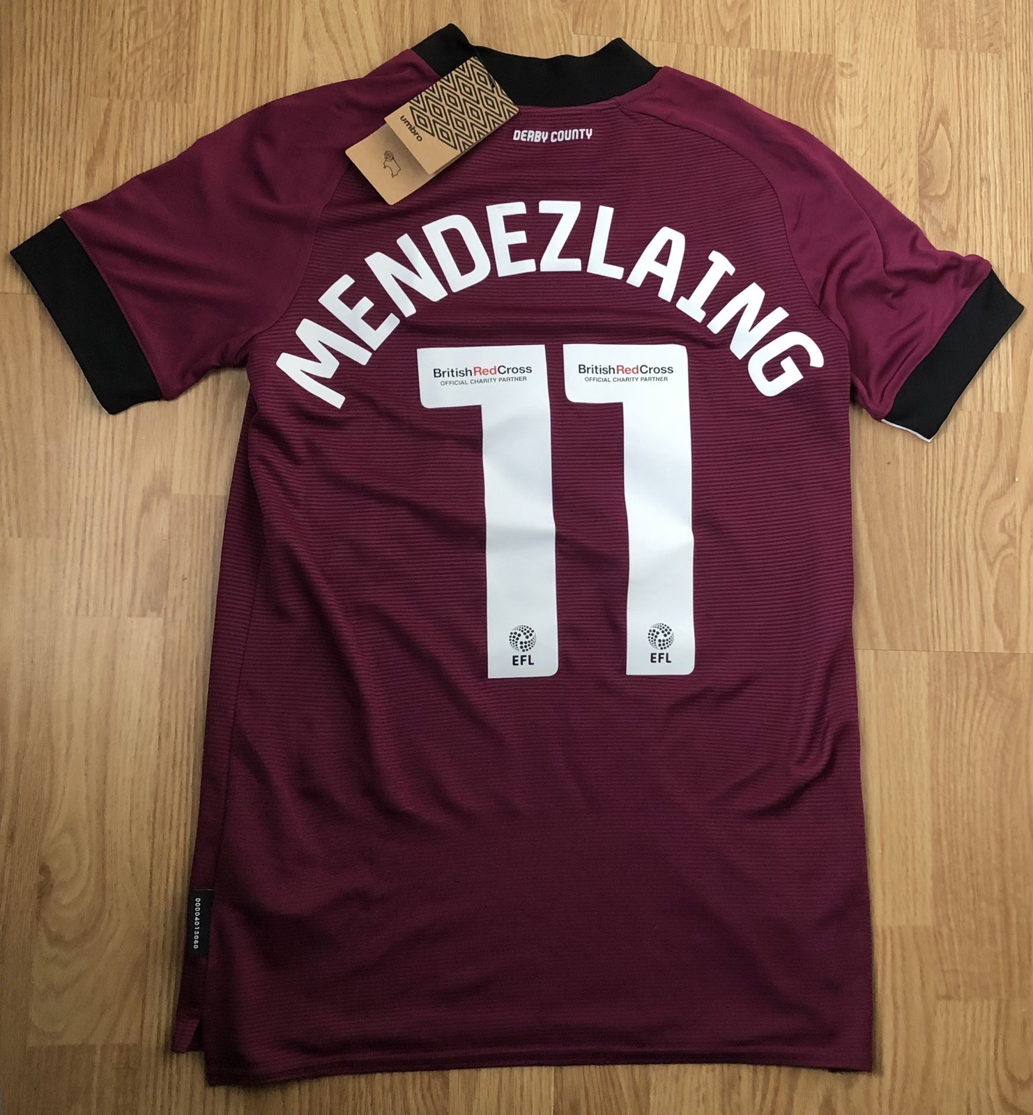 BNWT UMBRO OFFICIAL DERBY COUNTY XL BOYS 3RD FOOTBALL SHIRT MENDEZ-LAING 2022 for sale on Ebay
