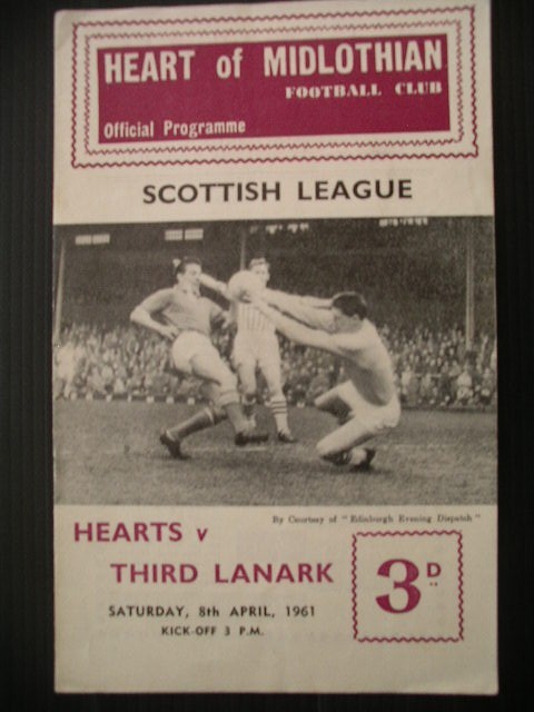 HEARTS  v  Third Lanark   60/1. for sale on Ebay