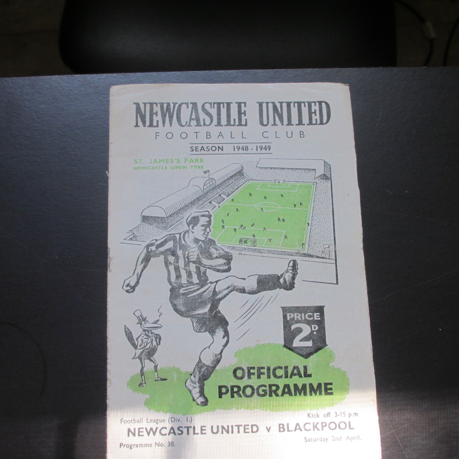 Newcastle v Blackpool Div 1 1948/9 for sale on Ebay