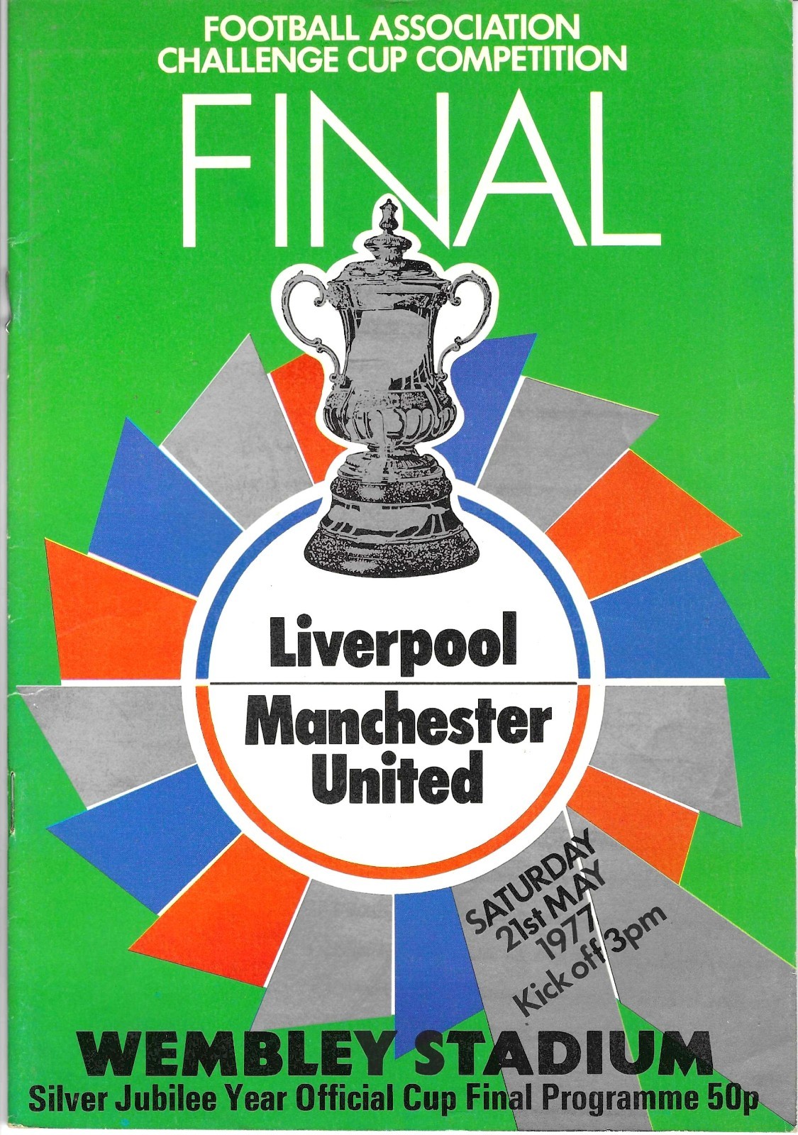 FA CUP FINAL 1977 PROGRAMME -  LIVERPOOL V MANCHESTER UNITED for sale on Ebay