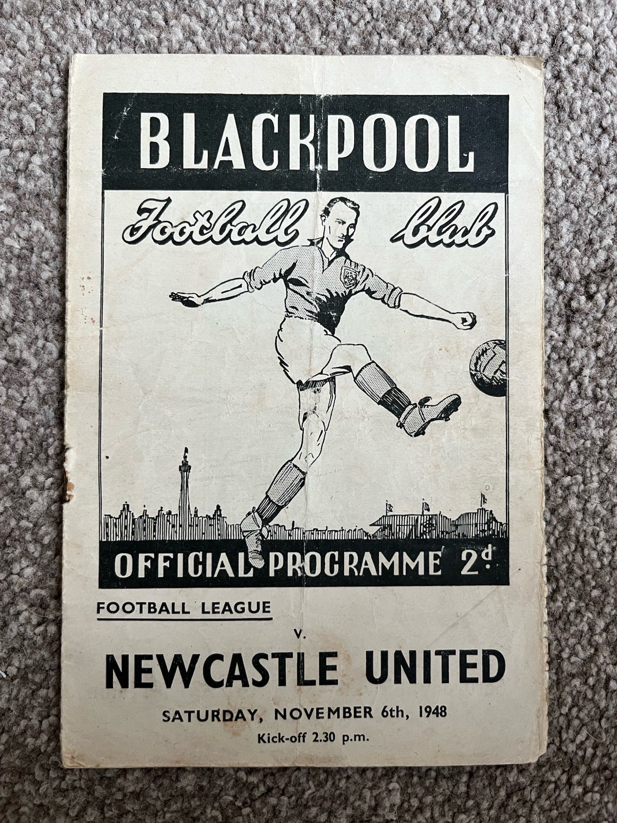 BLACKPOOL V NEWCASTLE D1 1948-49 for sale on Ebay