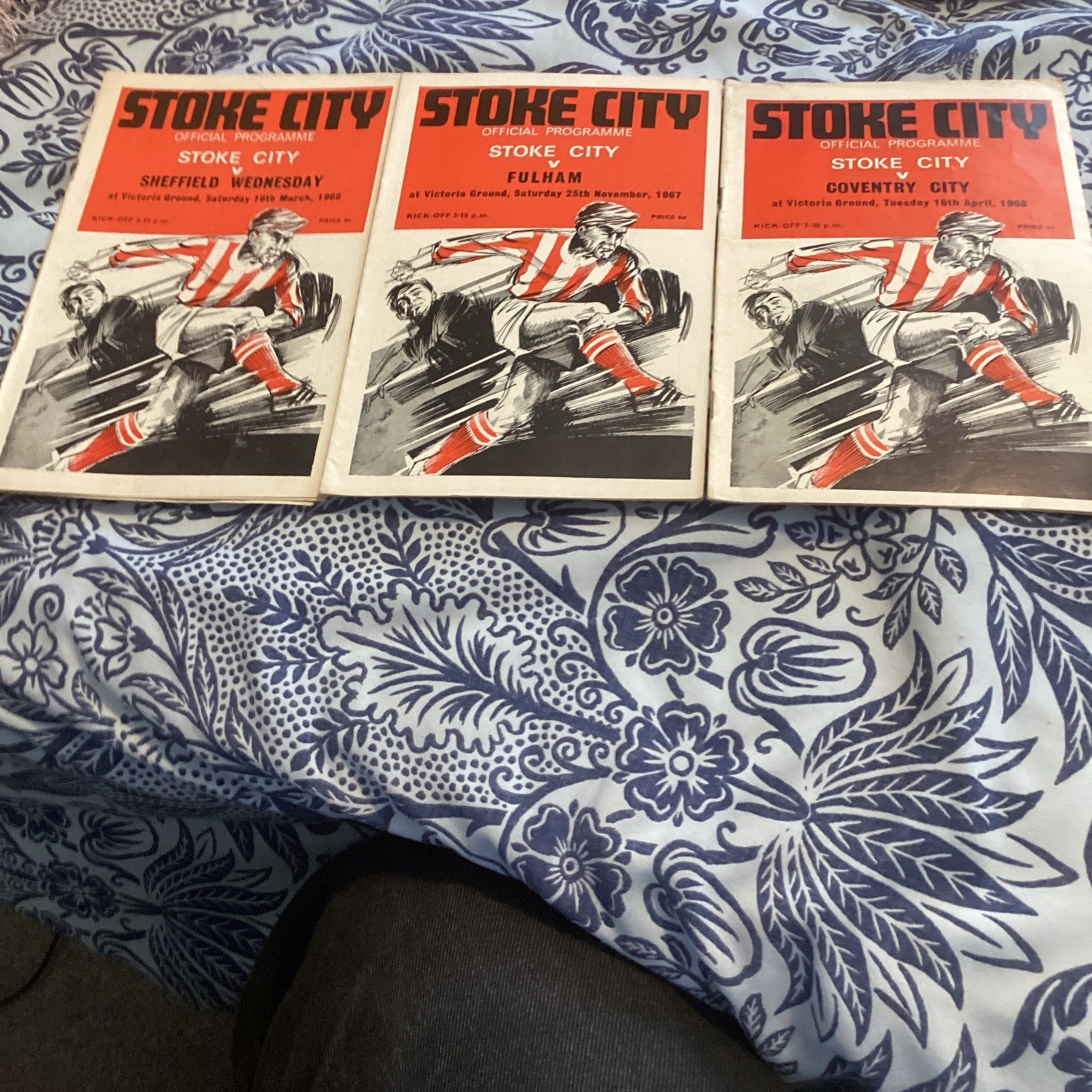 3 Stoke City Programmes (1967/68) for sale on Ebay