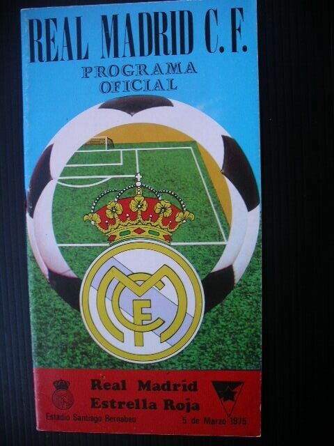 REAL MADRID  v  Red Star Belgrade  74/5  ECWC. for sale on Ebay