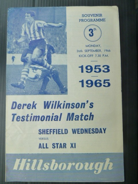 SHEFFIELD WEDNESDAY  v  All Star X1  66/7   Testimonial. for sale on Ebay