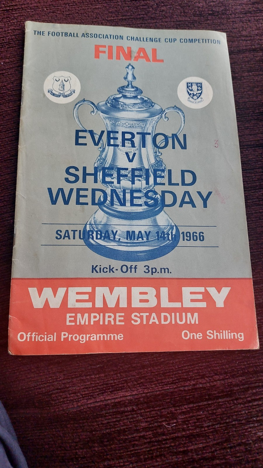 Everton V Sheffield Wed 1966 FA Cup Final for sale on Ebay