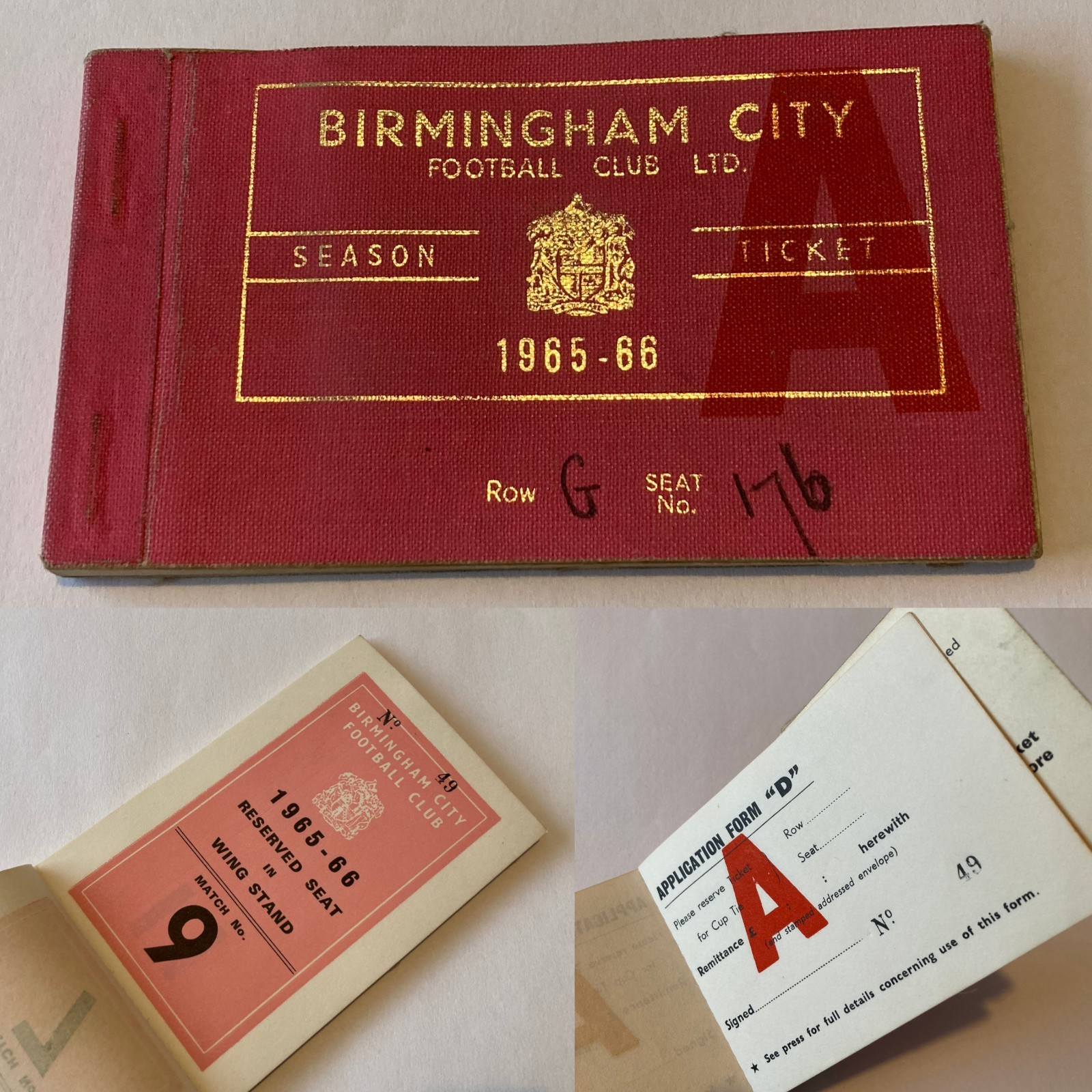 BIRMINGHAM CITY SEASON TICKET 1965_66 PART USED_FREE POSTAGE (UK) for sale on Ebay