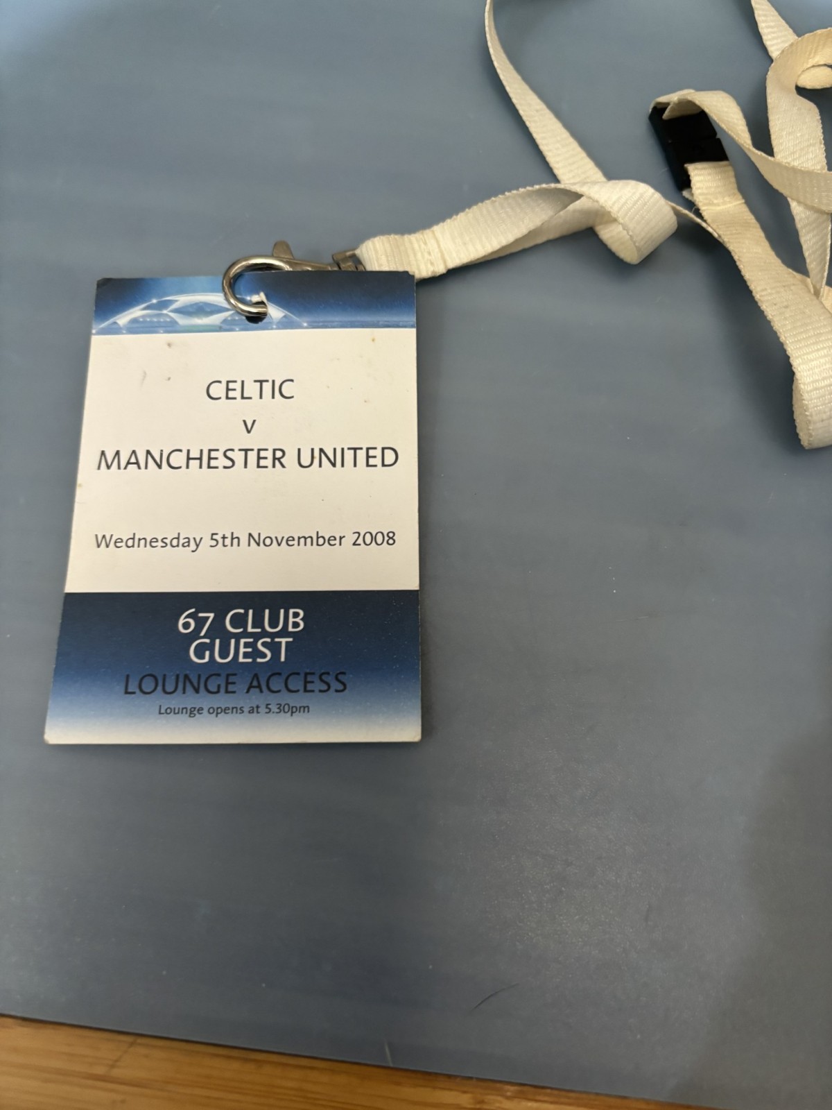 TICKET CELTIC v MANCHESTER UTD Nov 2008 CHAMPIONS LEAGUE CLUB 67 GUEST LOUNGE for sale on Ebay