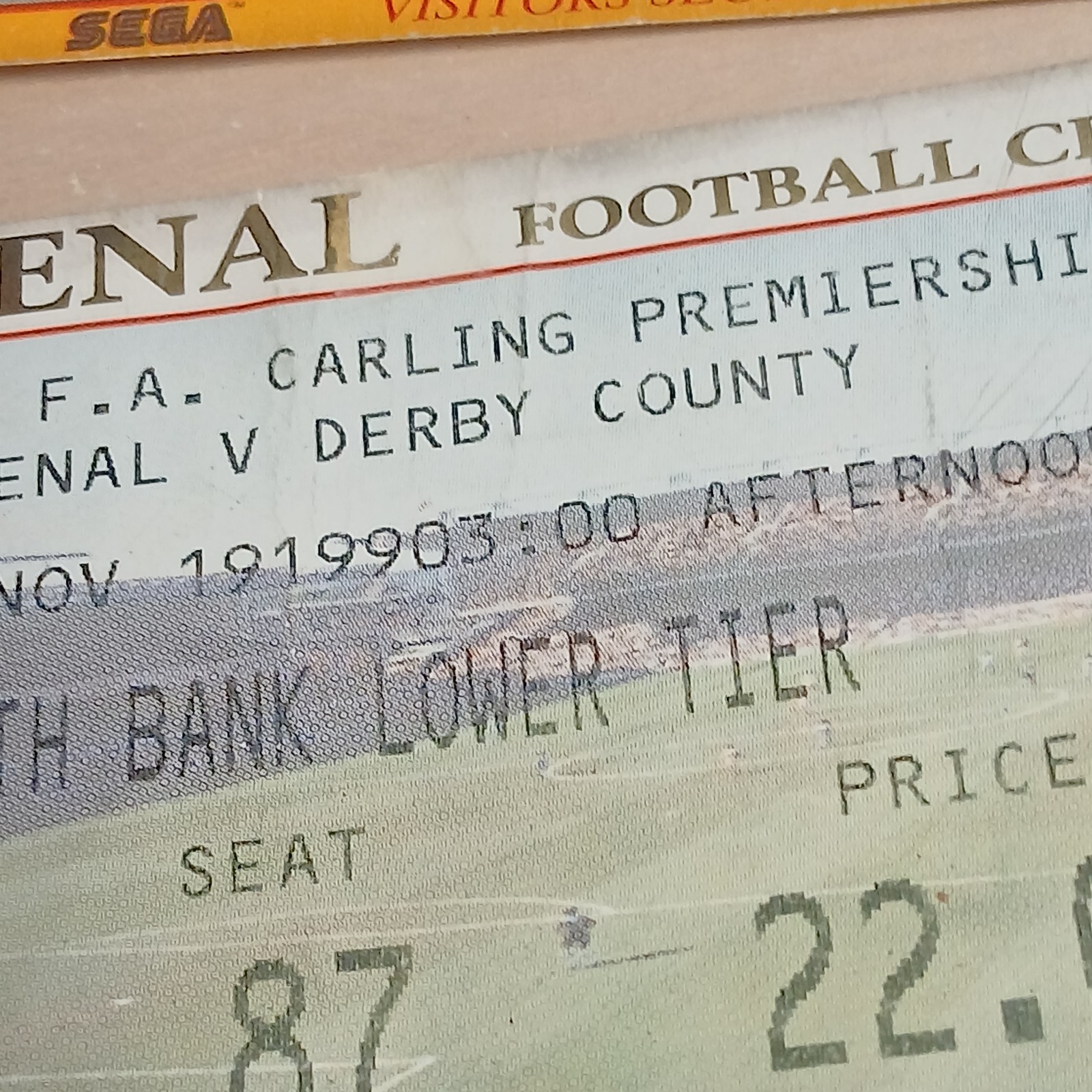 6 ARSENAL TICKETS CHELSEA,  READING CC4,  DERBY 1999, MAN UTD WC '01, LEEDS '01 for sale on Ebay