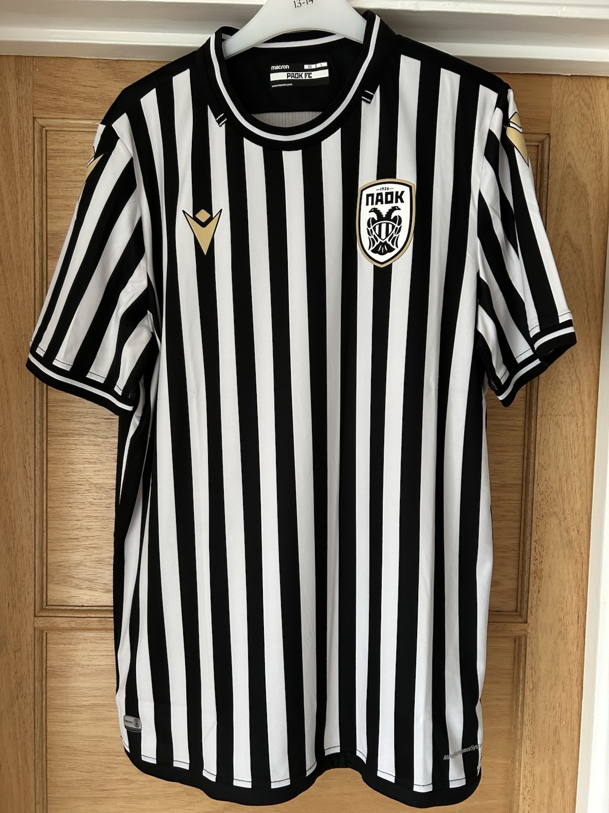 PAOK Home Shirt 2020/21, Macron Size Large In Great Condition for sale on Ebay