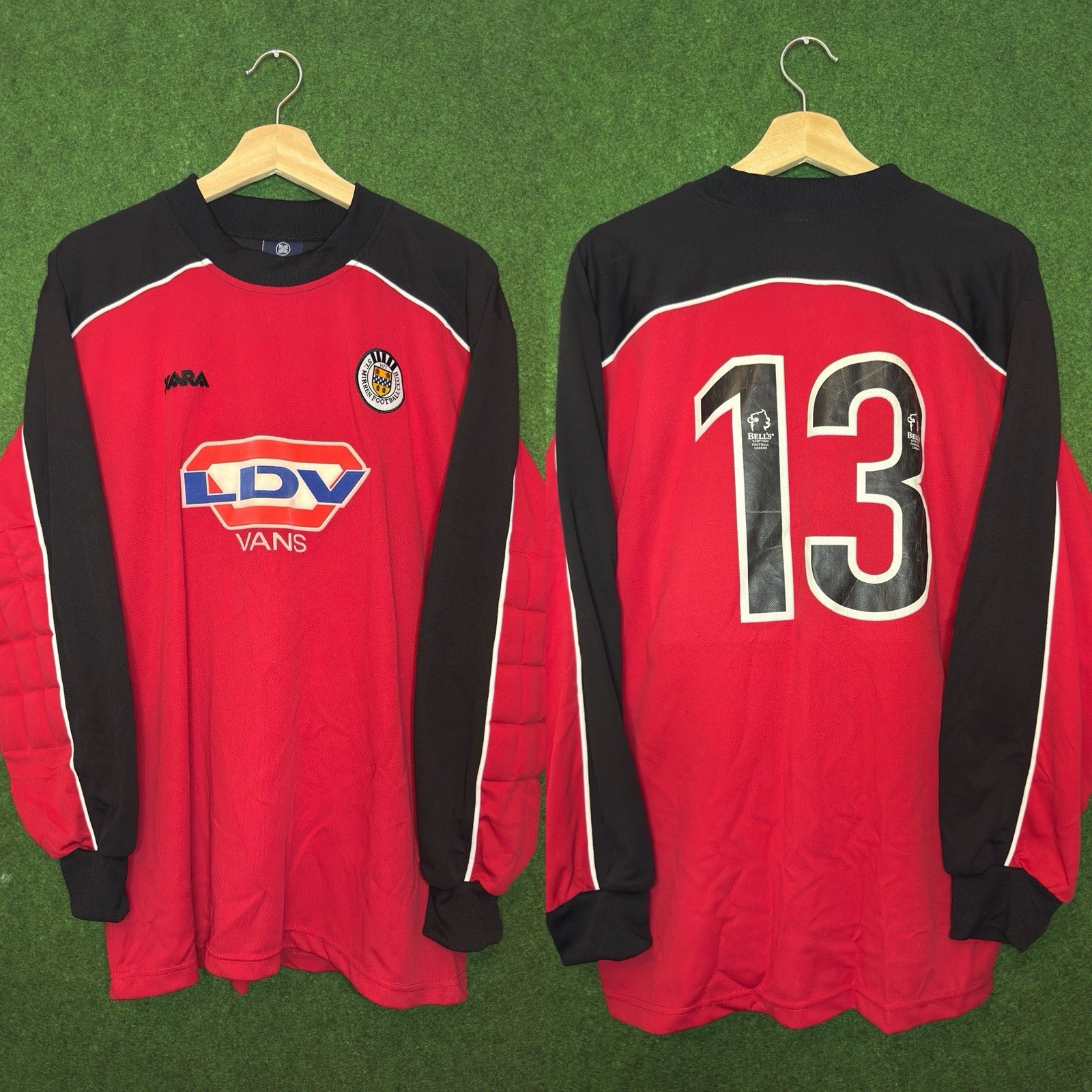 Original St Mirren 2000’s Goalkeeper Football Shirt w/ 13 MEDIUM XARA RARE for sale on Ebay