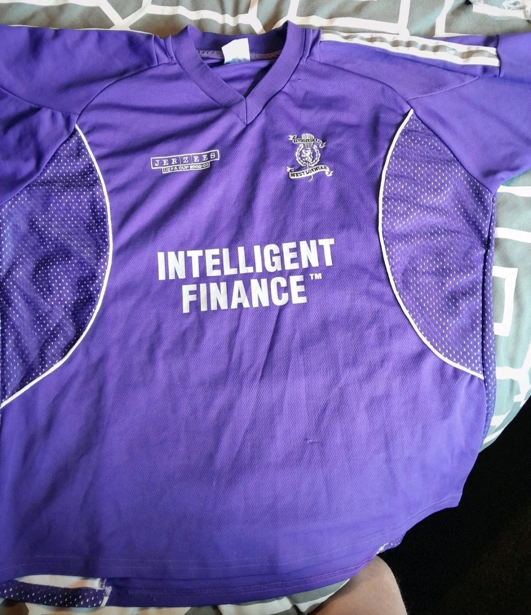 Livingston Football Club Away Shirt 2002 2003 UEFA cup Jerzees for sale on Ebay