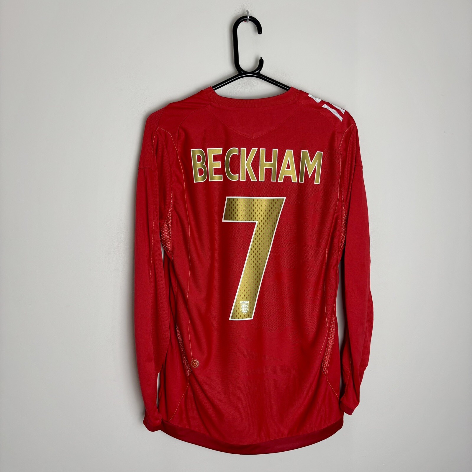 England Football Shirt Jersey 2006-2008 Away BECKHAM #7 (M) 1245 for sale on Ebay