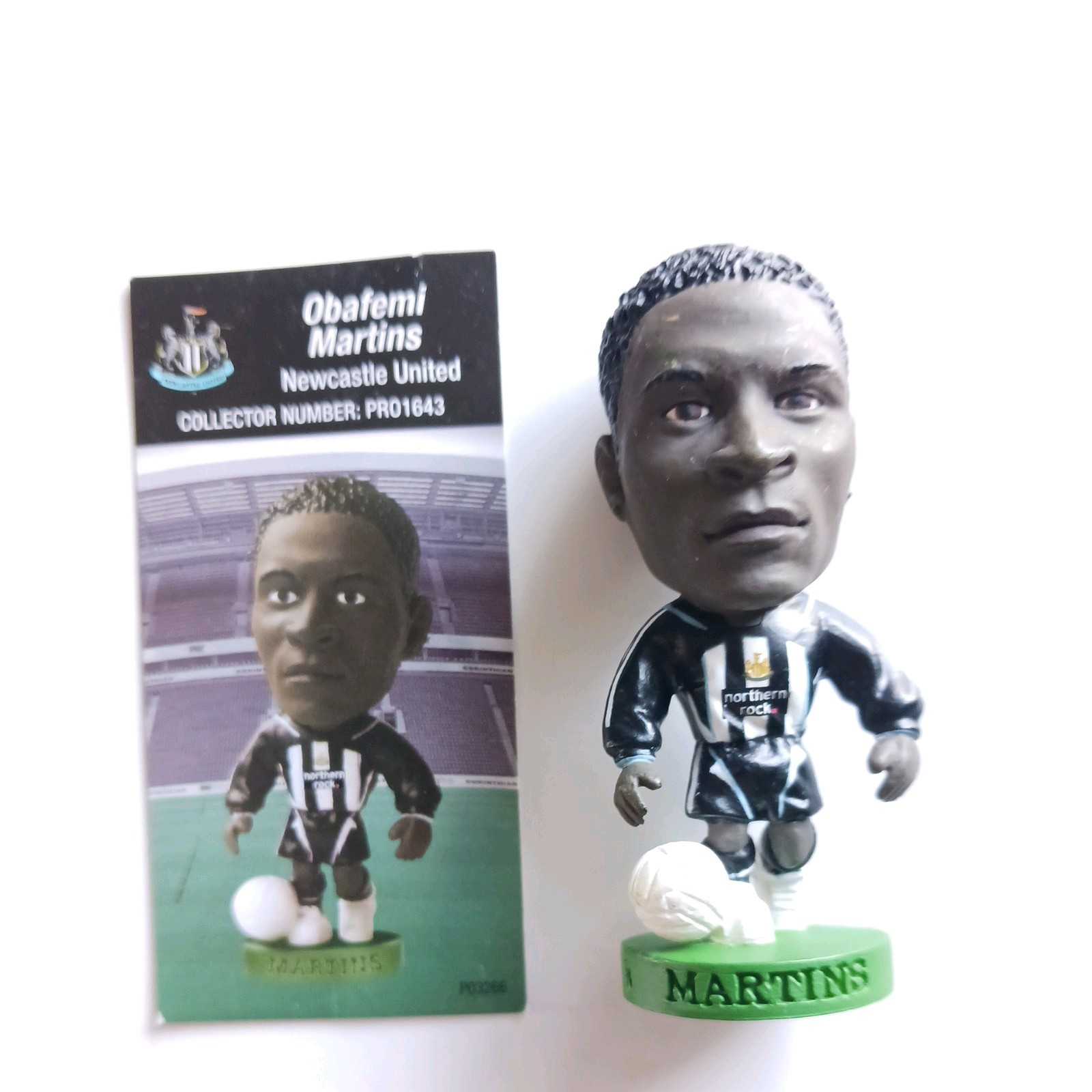 Obafemi Martins Newcastle United Corinthian Football Figure Pro1643 with card for sale on Ebay