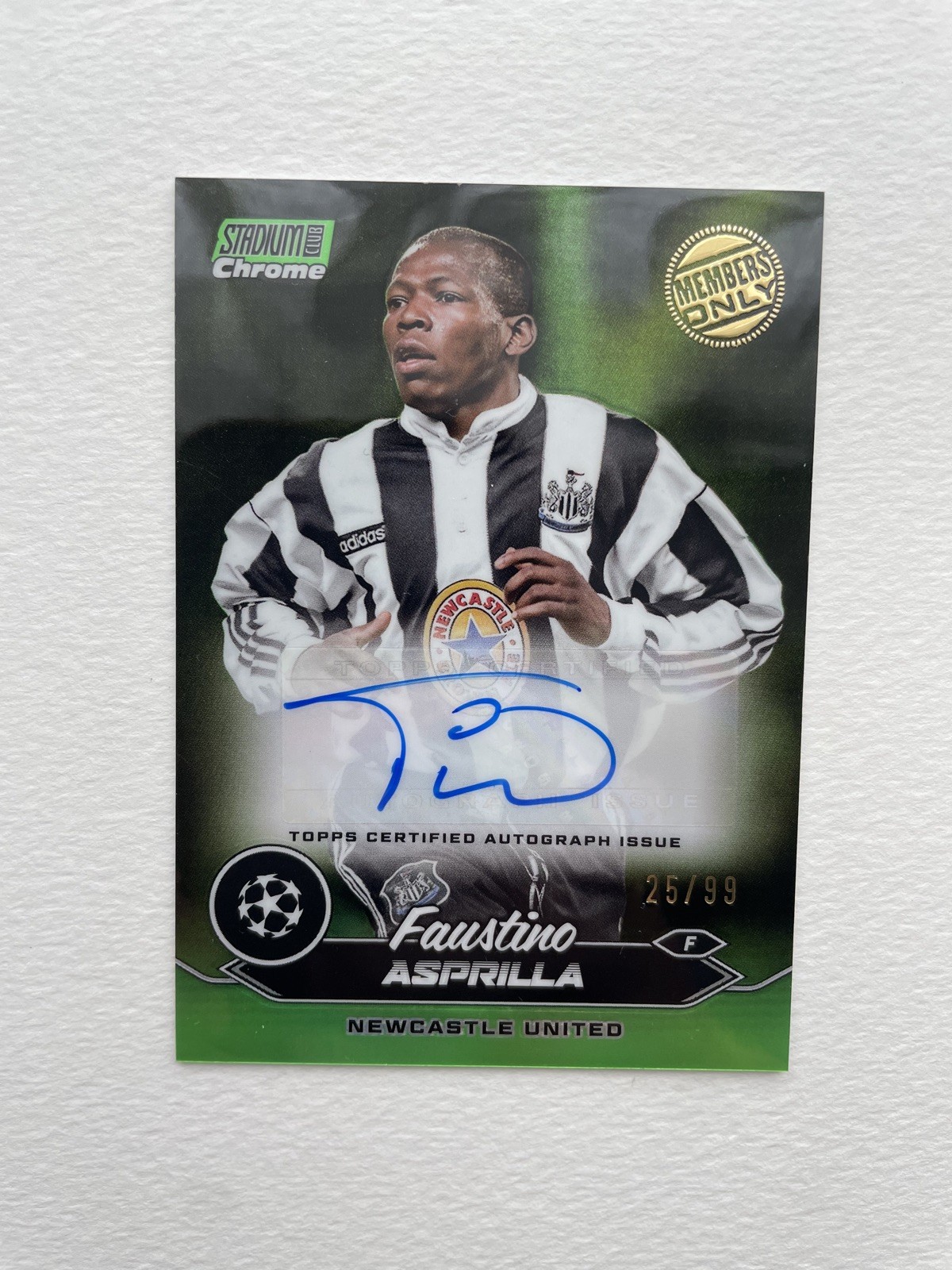 Topps Stadium Club Chrome UCC 2023/24 Faustino Asprilla Auto 25/99  Newcastle for sale on Ebay