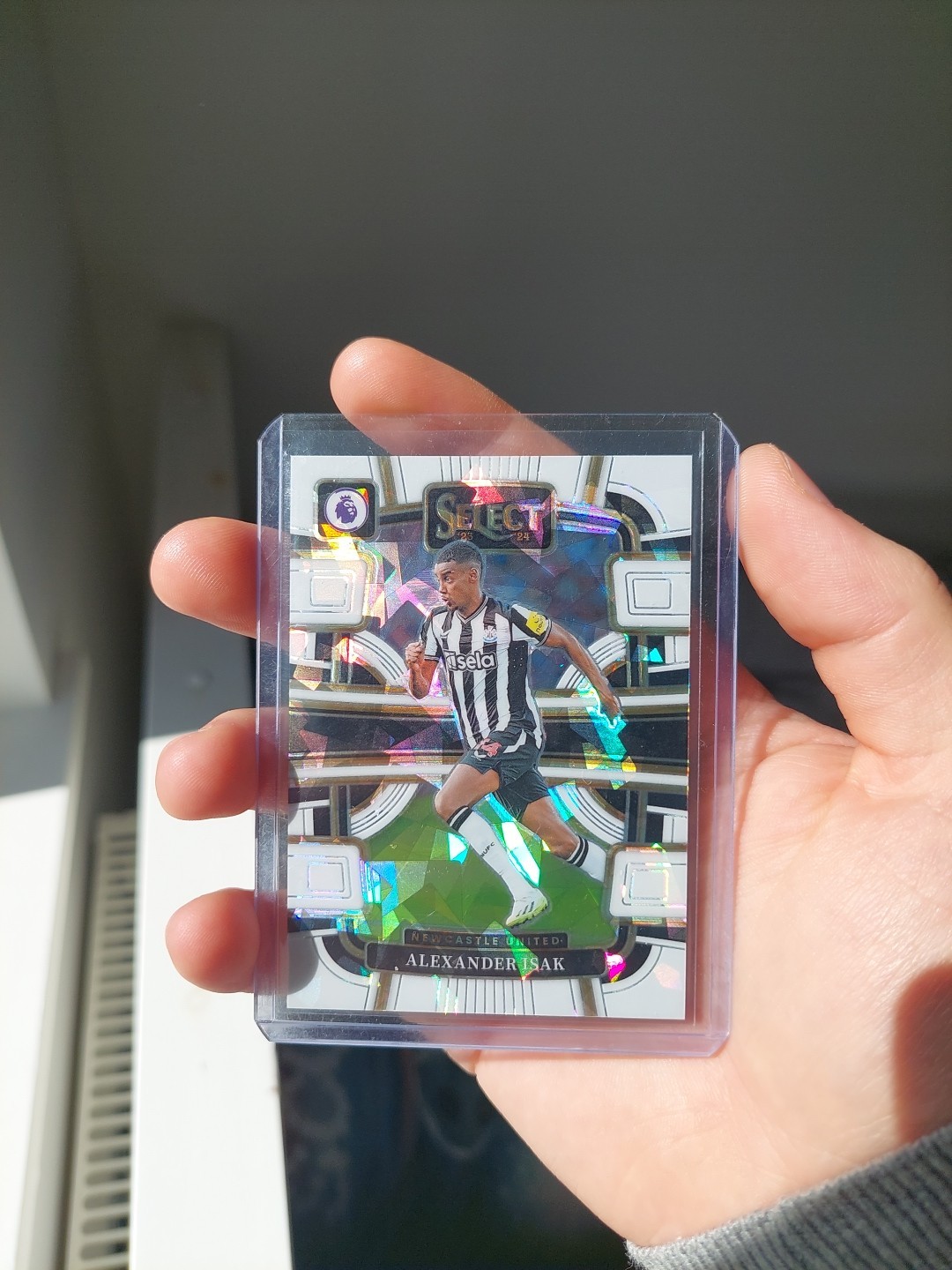 Alexander Isak Panini Select 2023-2024 White Cracked Ice Newcastle United 15/85 for sale on Ebay