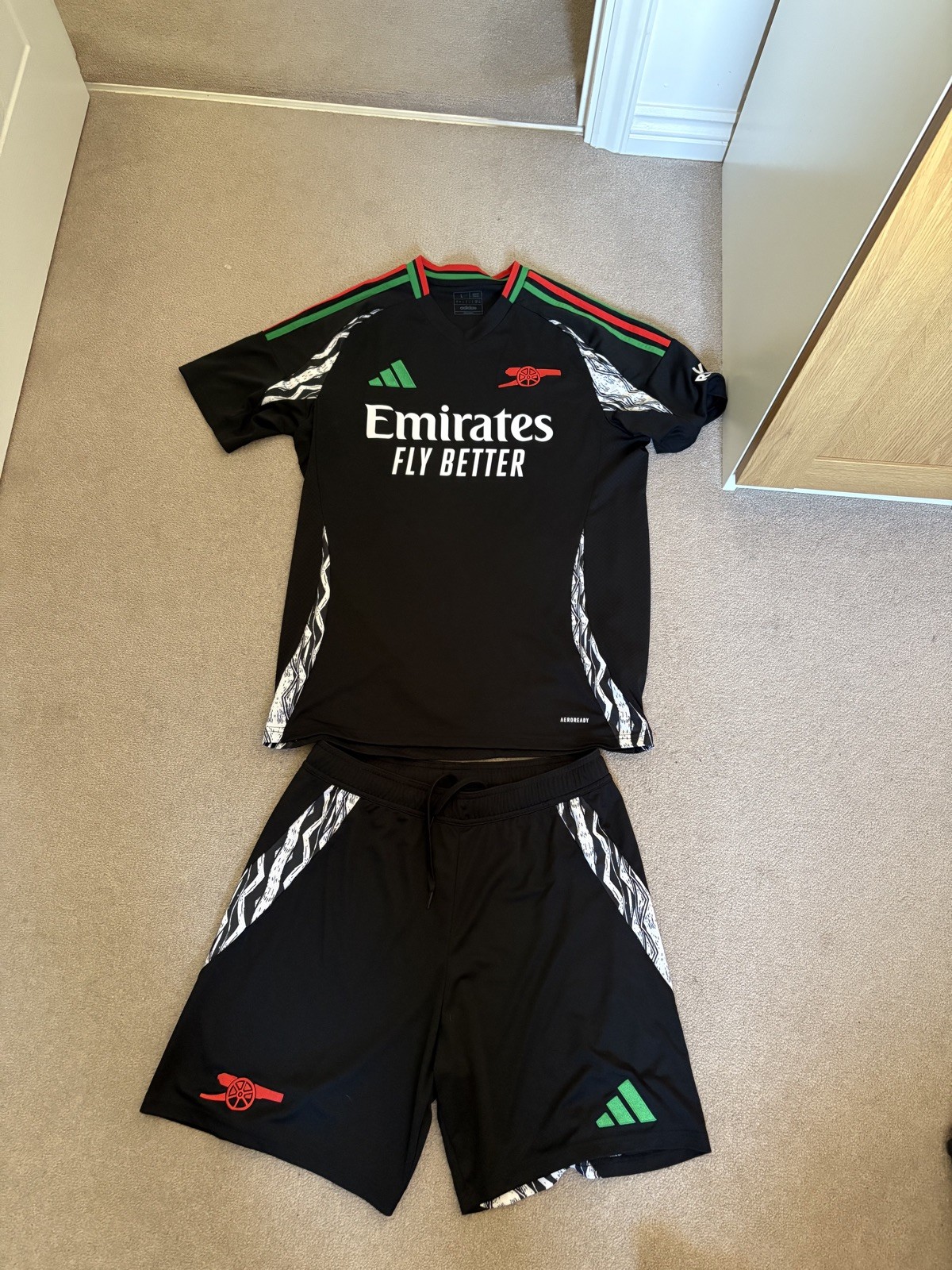 Arsenal Away Adidas Football Shirt 24/25 and Shorts Size Large  for sale on Ebay