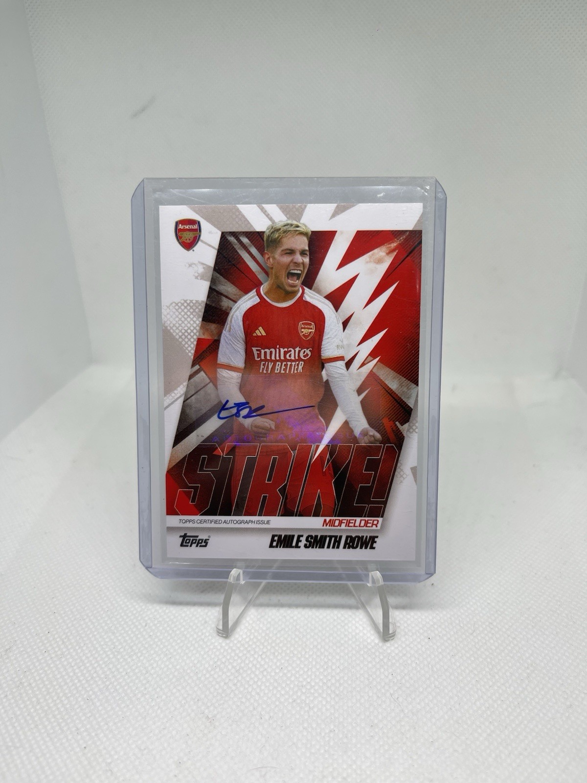 2023-24 Topps Arsenal Team Set Emile Smith Rowe Strike! Auto #SA-SR for sale on Ebay