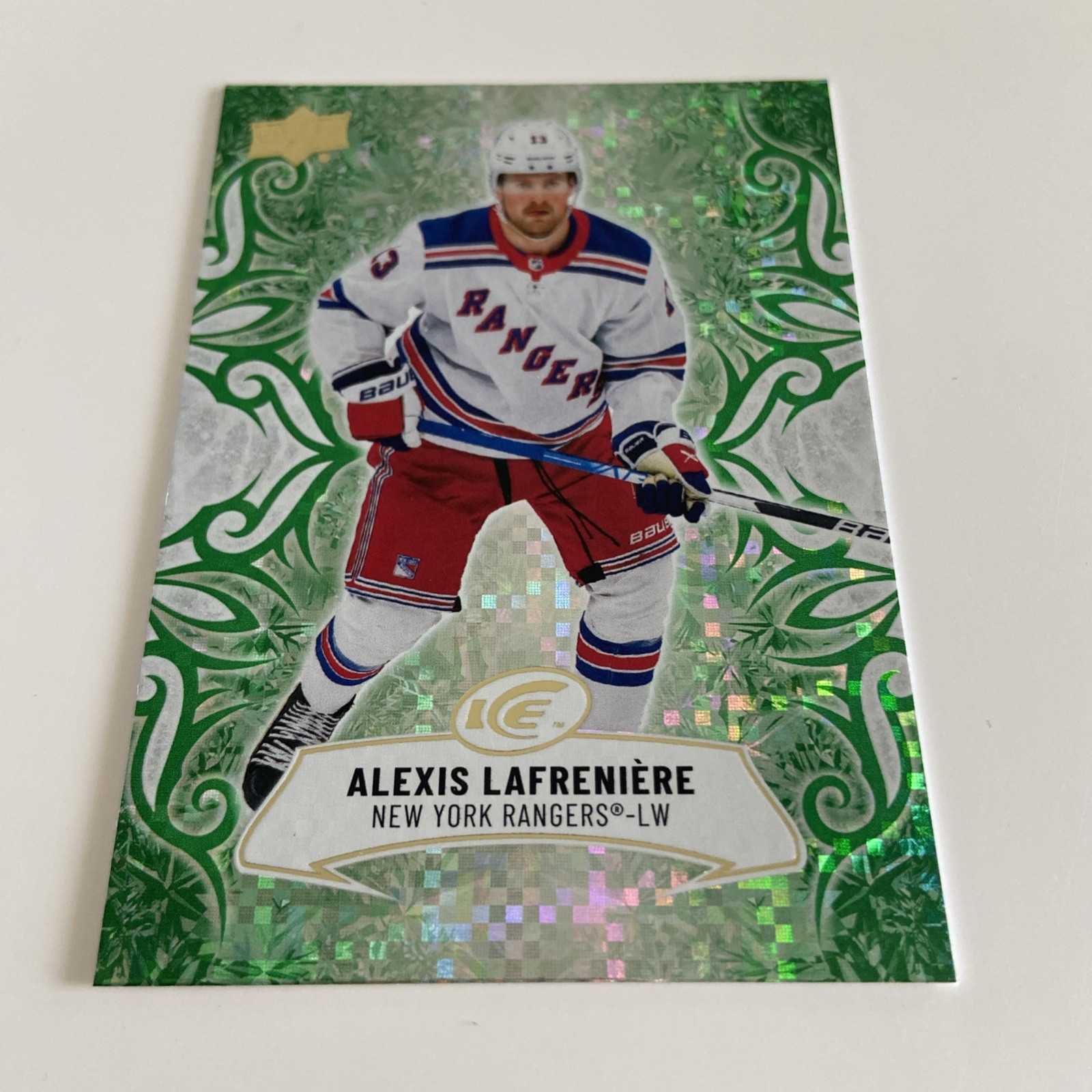 NHL Card - Alexis Lafreniere - Emerald Green UD Ice 2024-25 - Rangers for sale on Ebay