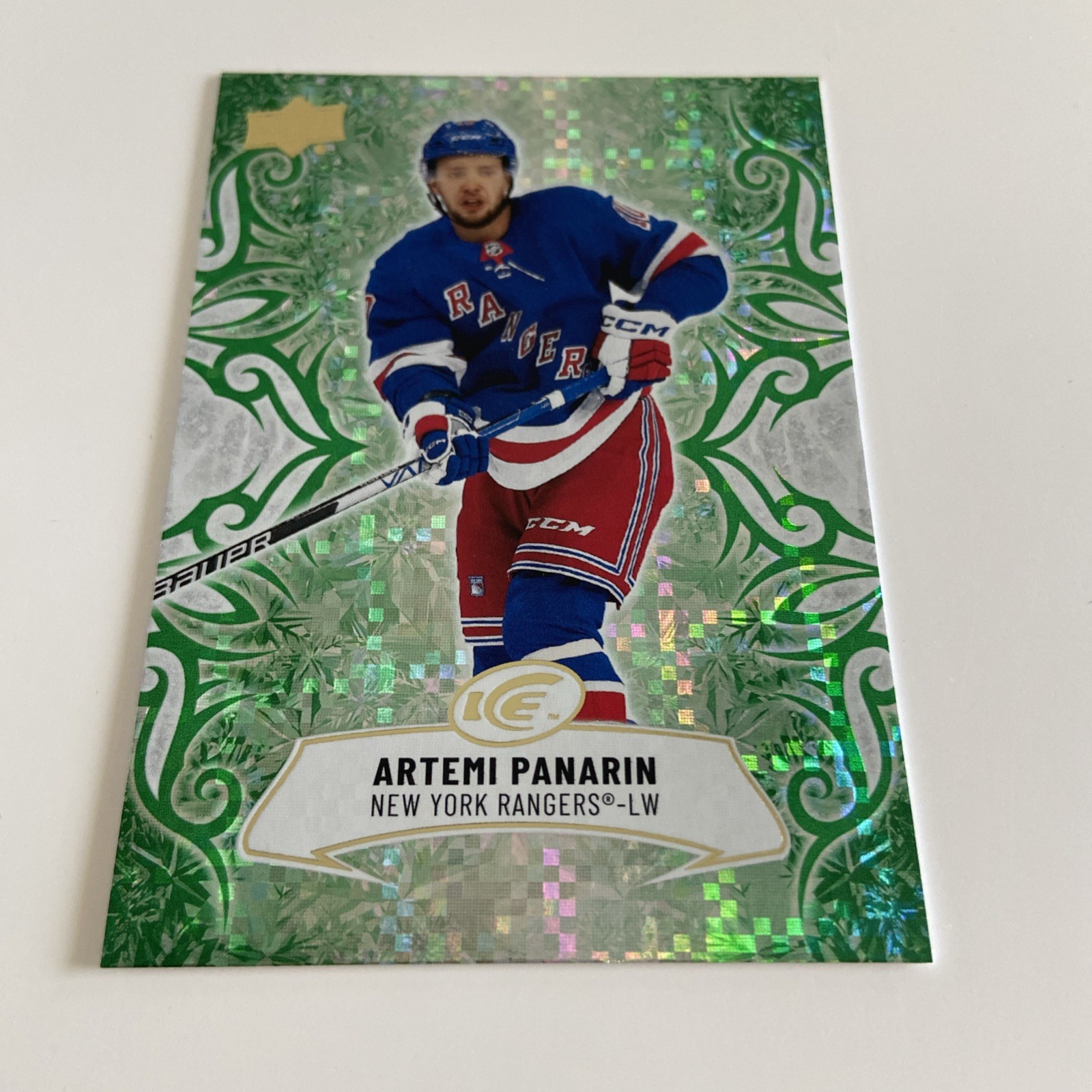 NHL Card - Artemi Panarin - Emerald Green UD Ice 2024-25 - Rangers for sale on Ebay