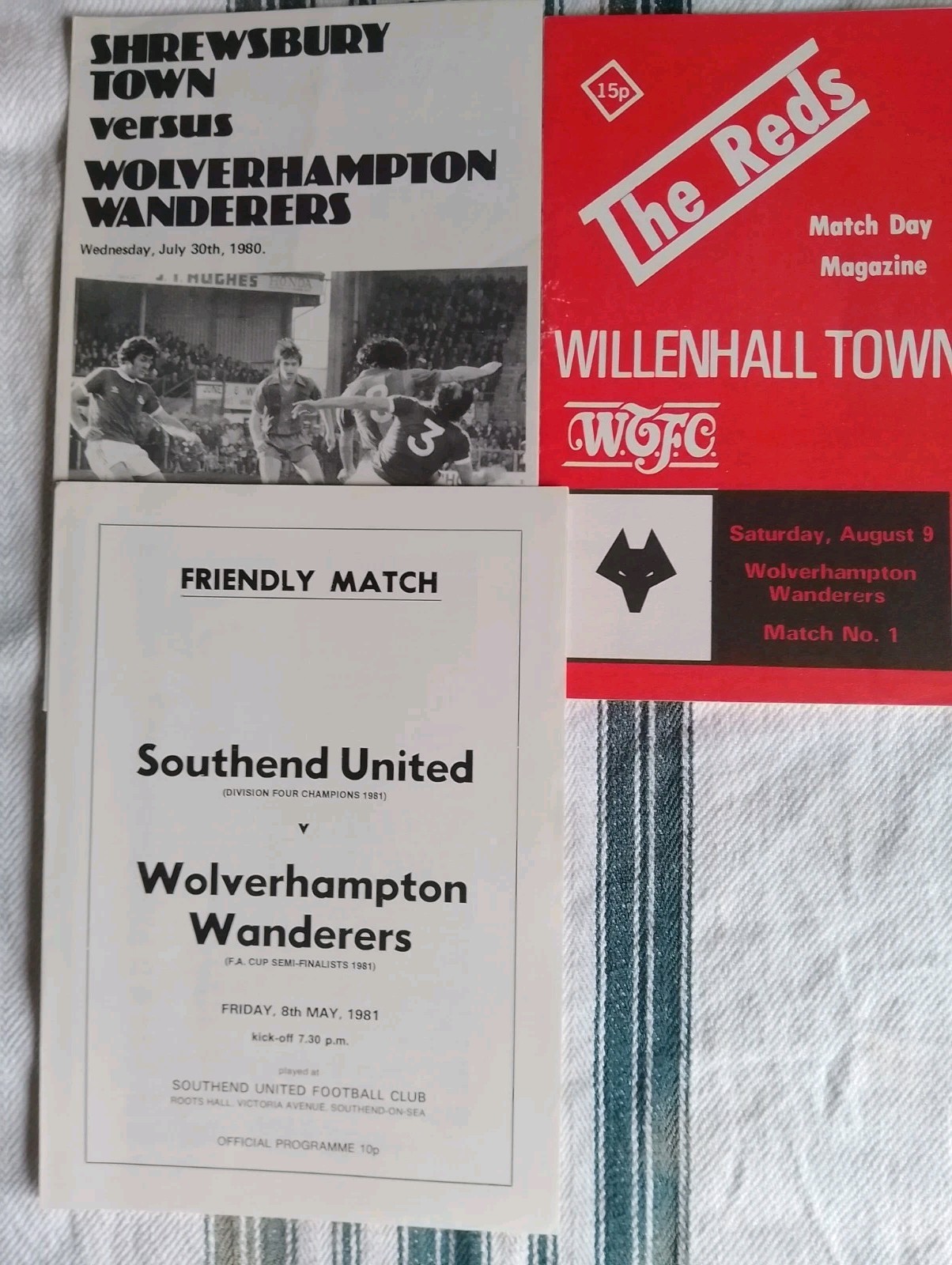 Wolves Away Friendlies 1980/81 for sale on Ebay