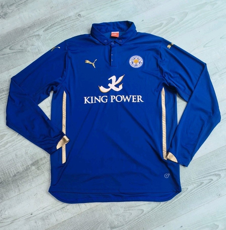 Leicester City Puma 2014 - 2015 Long Sleeve Home Football Shirt Jersey Size XL for sale on Ebay