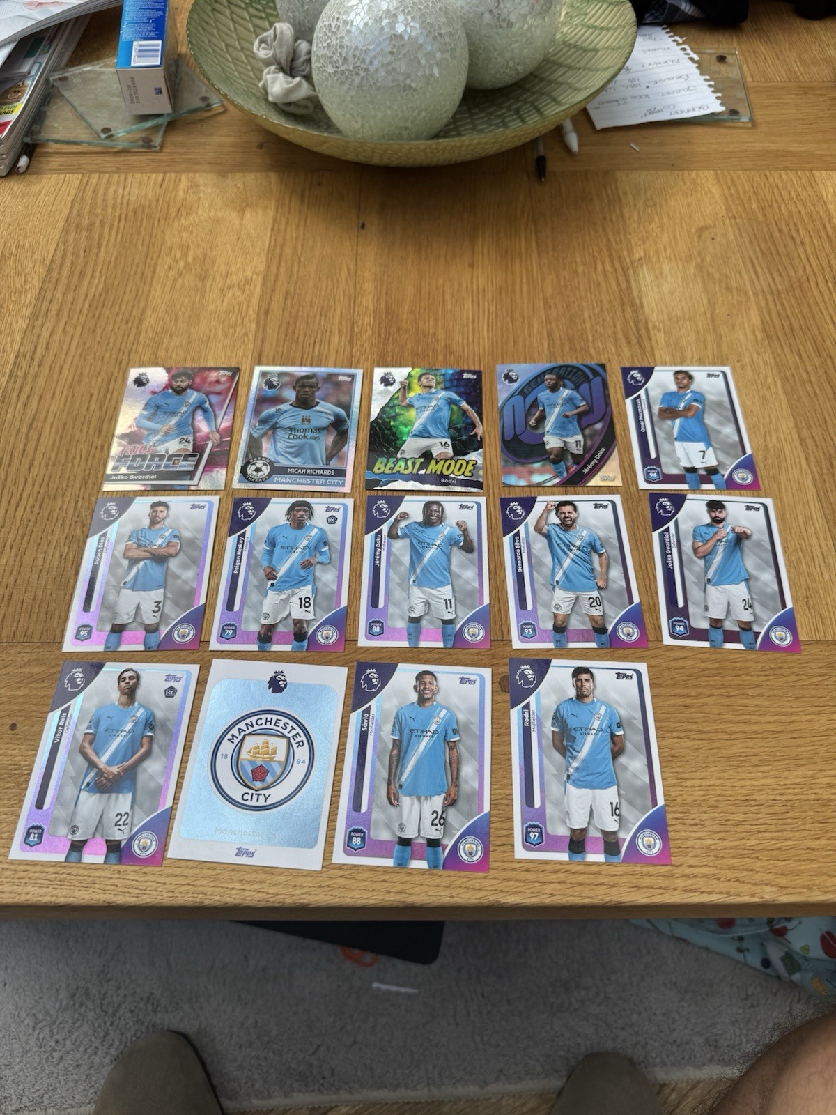 Topps Premier League 2026 Manchester City Bundle Zero Duplicates for sale on Ebay