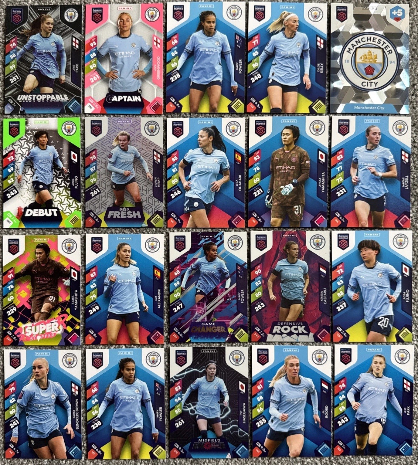 Panini Adrenalyn XL Women’s Manchester City  Team Mint Bundle X 20 WSL for sale on Ebay