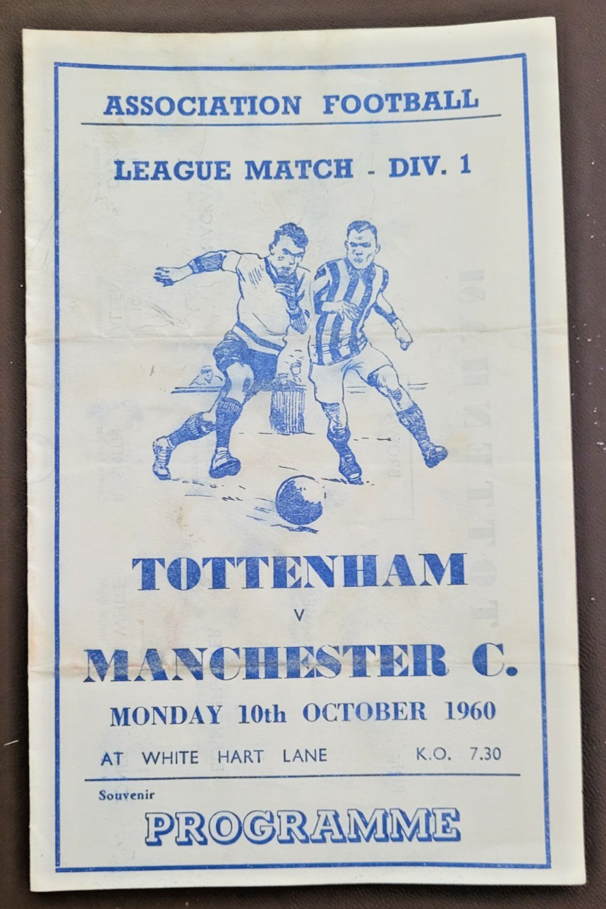 1960 TOTTENHAM HOTSPUR (Double season) v MANCHESTER CITY, 'pirate' programme! for sale on Ebay