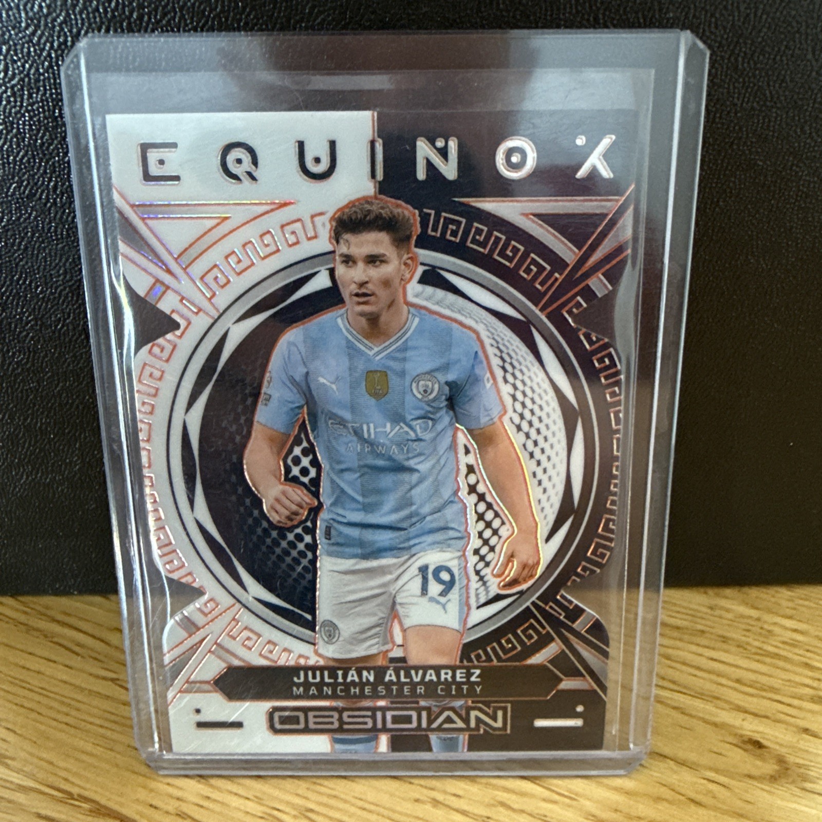 2023-24 Panini Obsidian Equinox 19/99 kit number Julian Alvarez Manchester City for sale on Ebay
