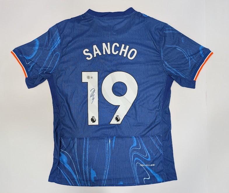 JADON SANCHO Back Signed Chelsea FC Home Jersey Authenticated by Beckett for sale on Ebay