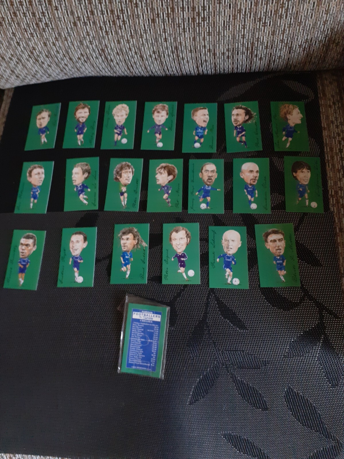 Famous footballers by Stubbs Chelsea 2001 cards complete set for sale on Ebay