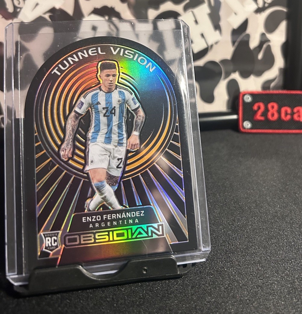 Enzo Fernandez Argentina Chelsea Fc Rookie Tunnel Vision Obsidian Panini 8/65 for sale on Ebay