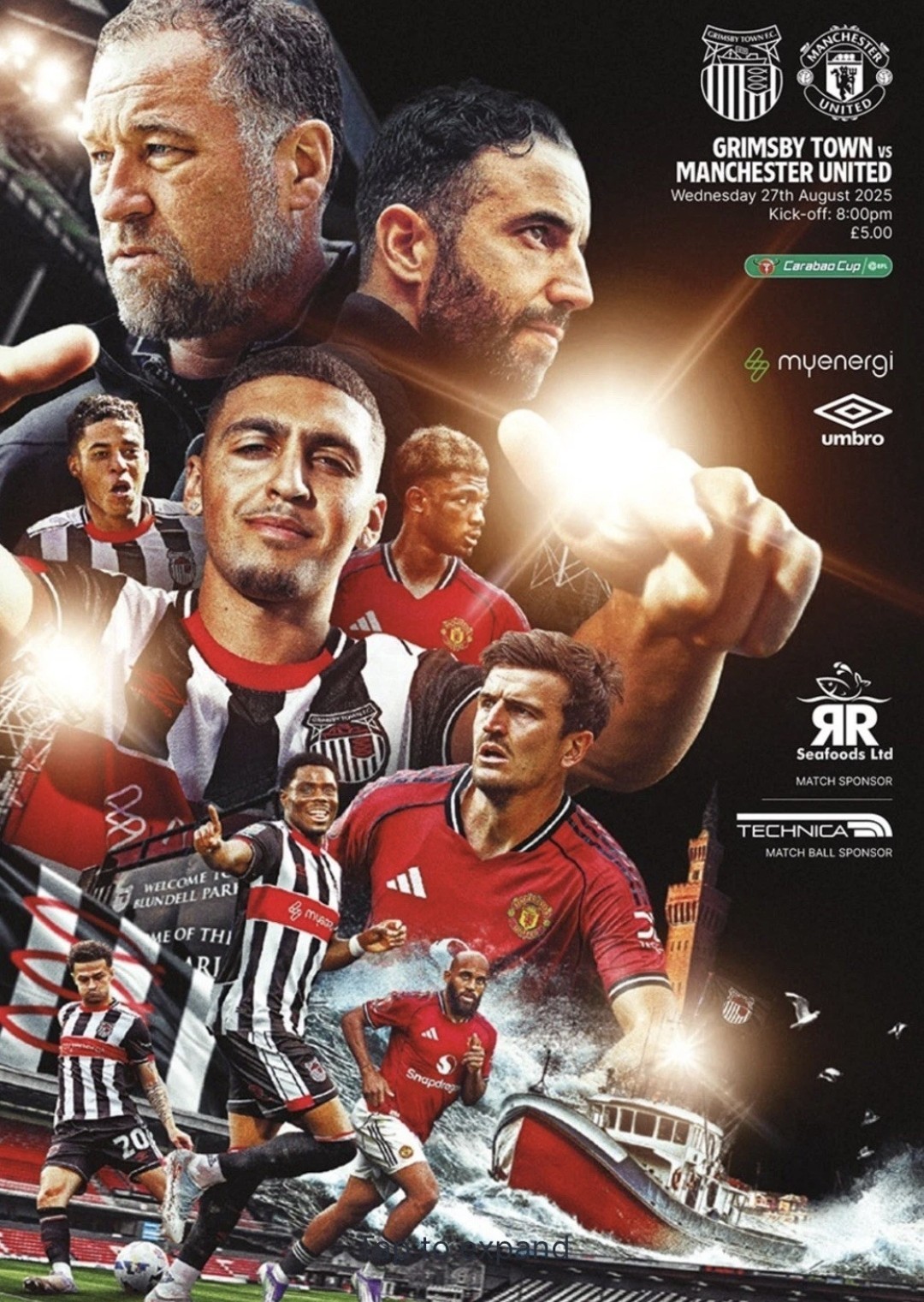 Grimsby Town vs Manchester United Man Utd EFL Carabao League Cup Programme  for sale on Ebay