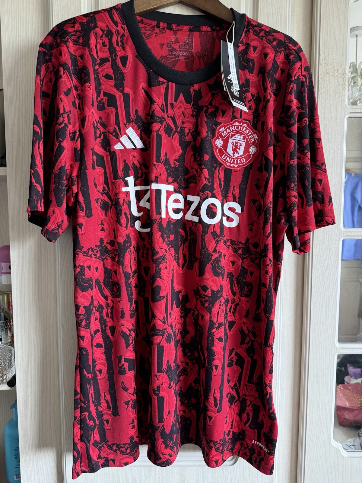 Genuine Adidas Manchester United 2023/24 Pre Match Shirt XL New With Tags for sale on Ebay