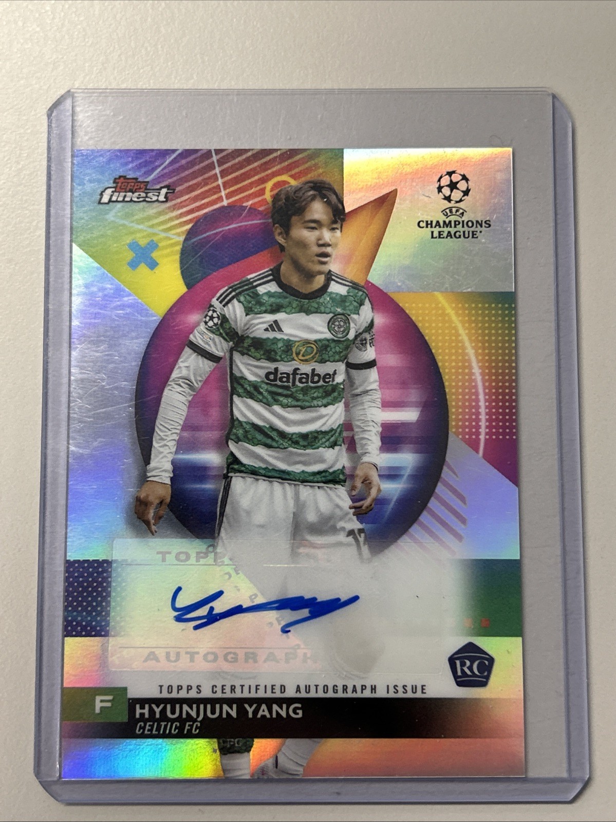 2023-24 Topps Finest UEFA HYUNJUN YANG Rookie RC Auto Base Celtic FC #A-HY for sale on Ebay