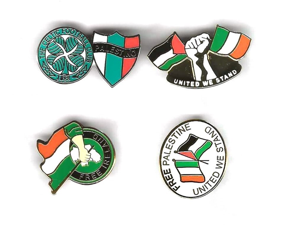 CELTIC PALESTINE BADGES SET OF 4 for sale on Ebay
