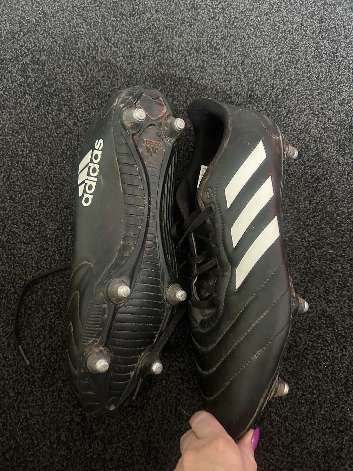 Men’s Studded Football Boots Size 11 Black for sale on Ebay