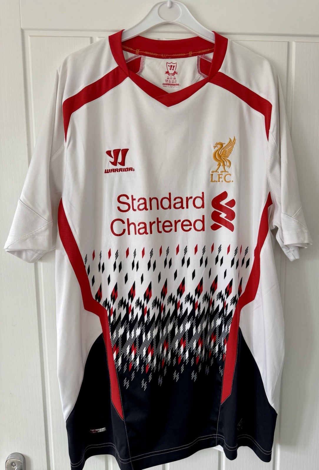 Liverpool Away Shirt 2013/14 – Warrior – Standard Chartered – for sale on Ebay