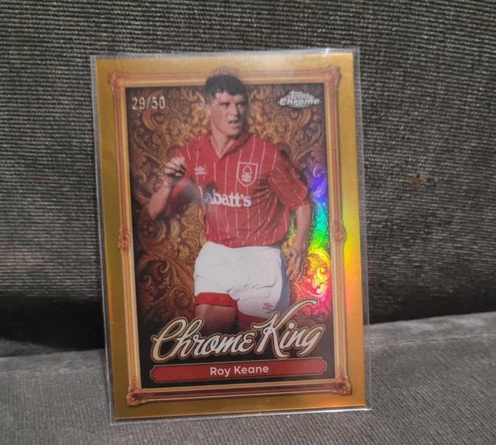 Roy Keane 29/50 Gold Chrome King Topps Premier League 2026 Forest  CK17 for sale on Ebay