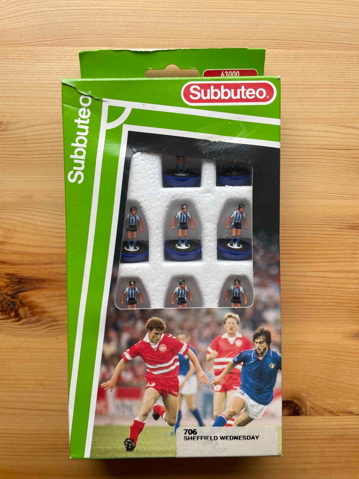 Vintage Subbuteo team 63000 Sheffield Weds 1990-91 Home Kit (706) - original box for sale on Ebay