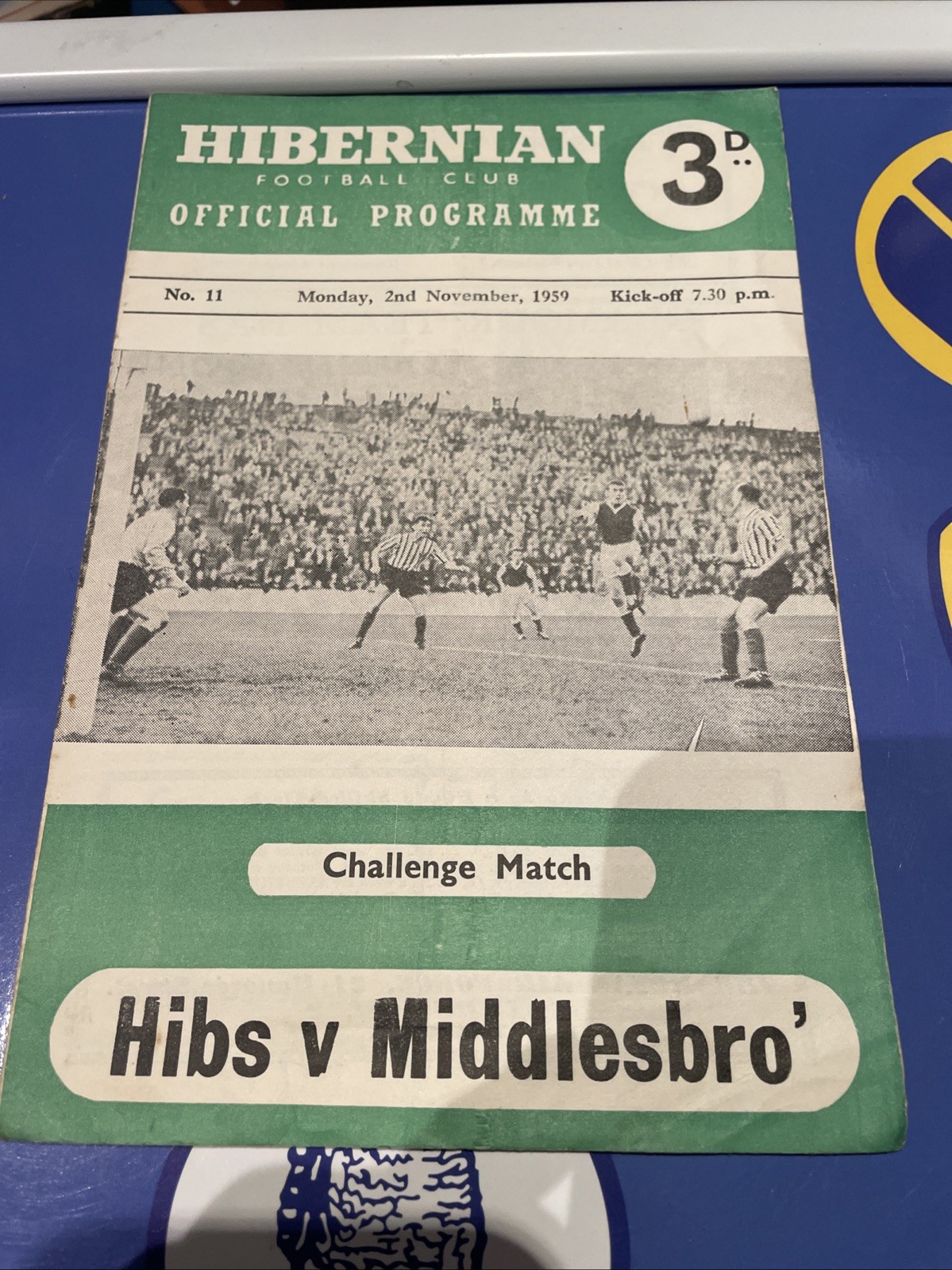 Hibernian V Middlesbrough Fr Nov 1959 for sale on Ebay