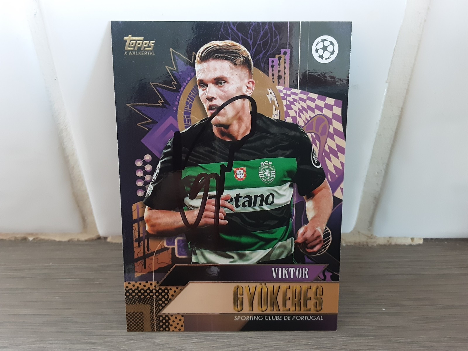ARSENAL - VIKTOR GYOKERES Hand Signed Sporting Lisbon Football trading card  for sale on Ebay