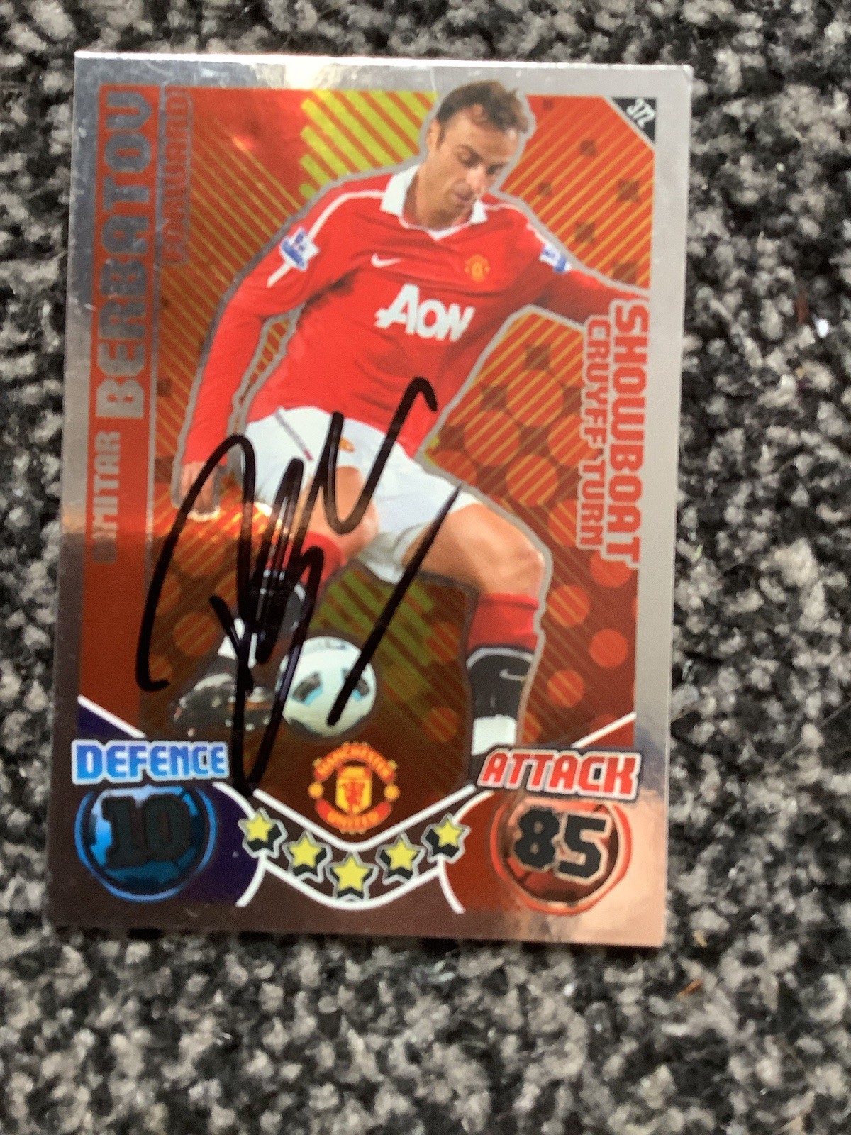 Signed Dimitar Berbatov Manchester United Football Match Attax Card for sale on Ebay