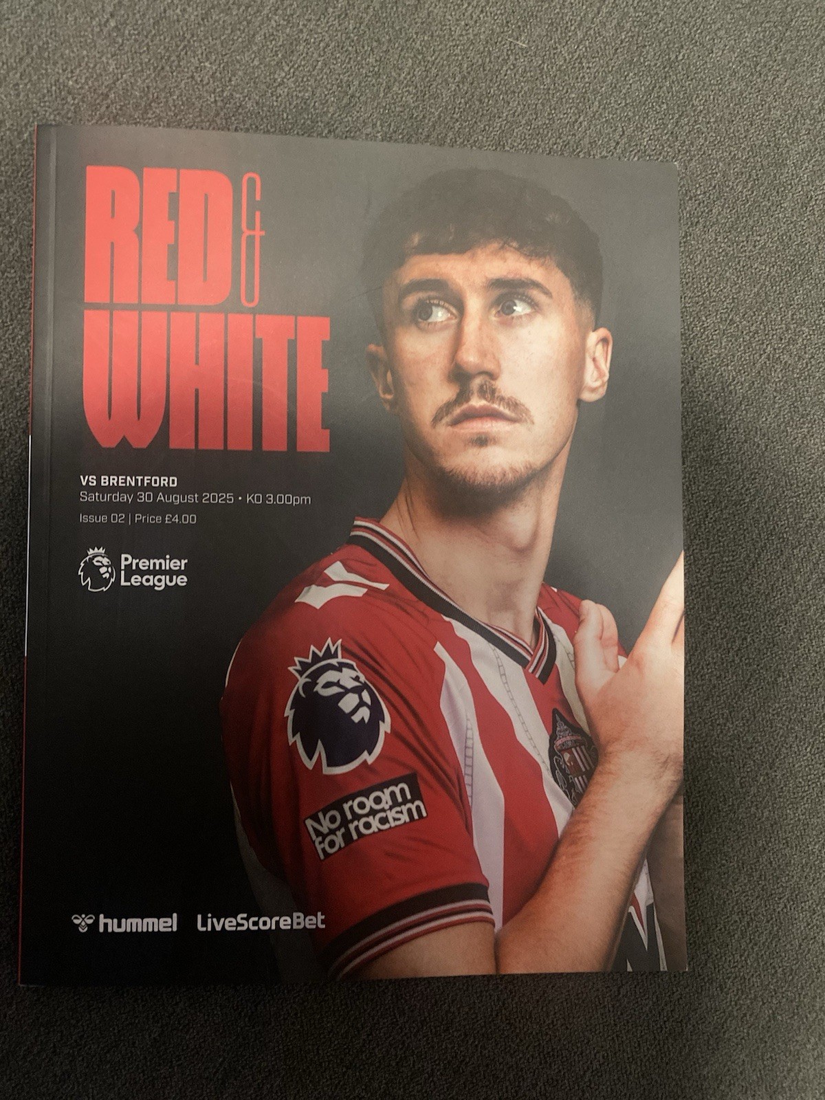 Sunderland vs Brentford 2025 Premier League Football Programme for sale on Ebay
