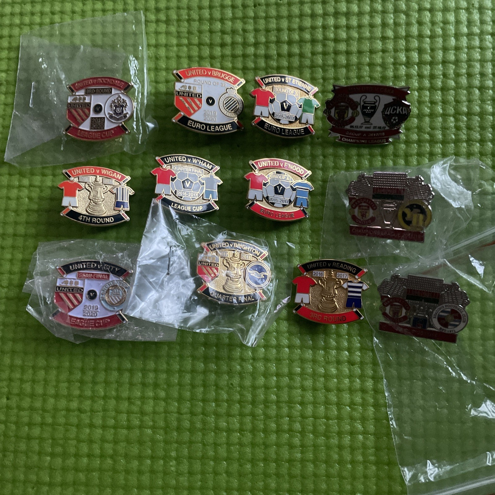 12 MUFC Enamel pin Badges match various seasons Manchester United job lot #6 for sale on Ebay