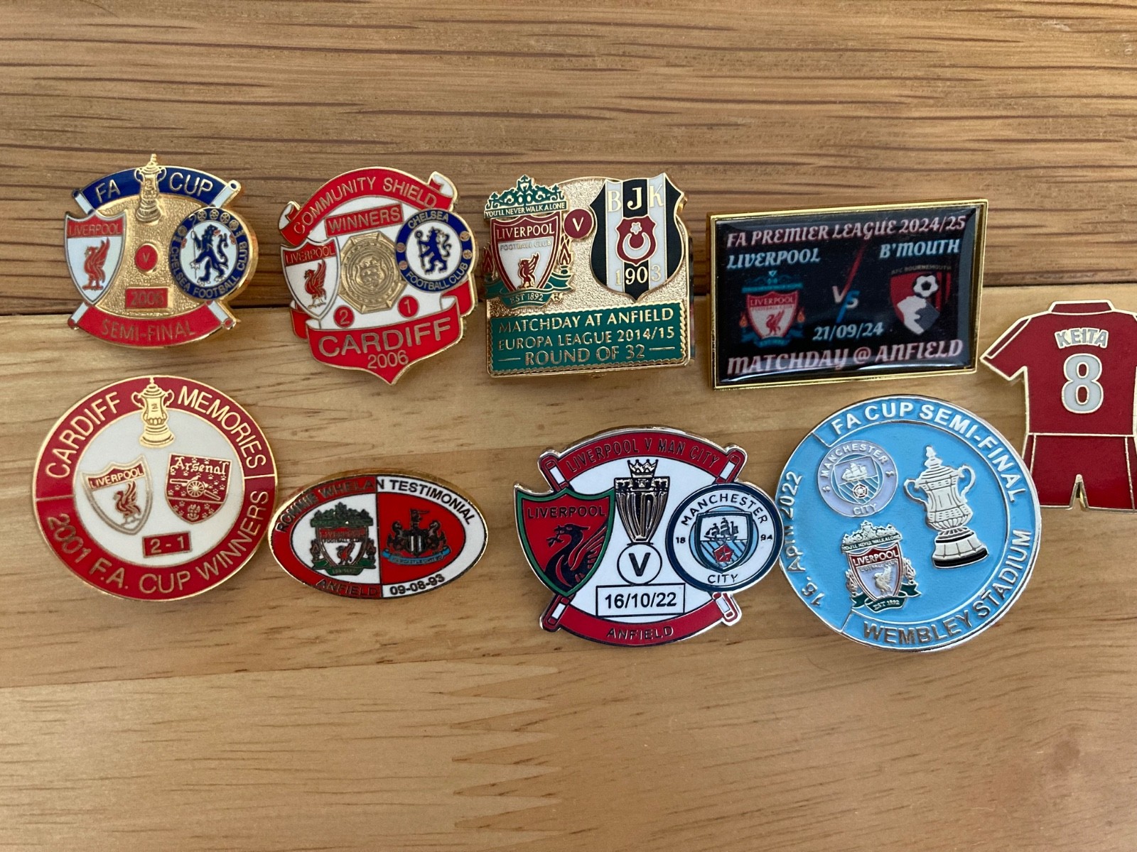9x  Liverpool Football Club Pin Badges for sale on Ebay