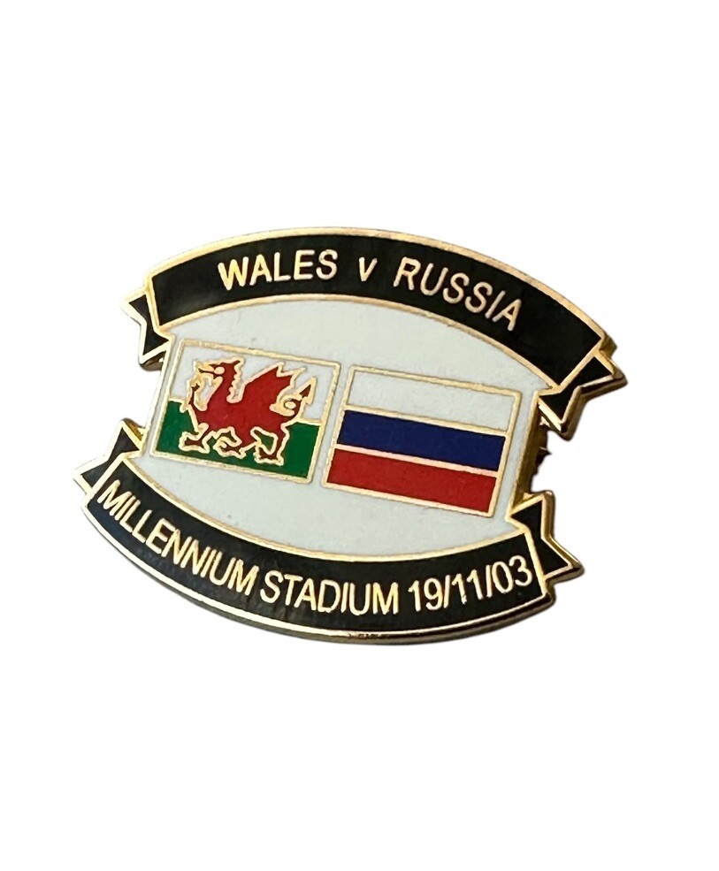 Wales v Russia Millennium Stadium Cardiff 19/11/03 Pin Badge Welsh Football for sale on Ebay